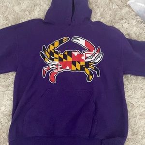 maryland crab purple hoodie
